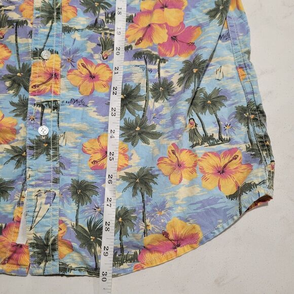 VTG Deus Ex Machina Motorcycles & Surfboards Floral Shirt Hawaiian Aloha Large - Picture 5 of 10